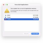 Your system has run out of application memory Mac error message