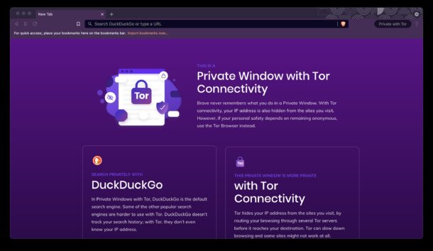 Brave browser with Tor