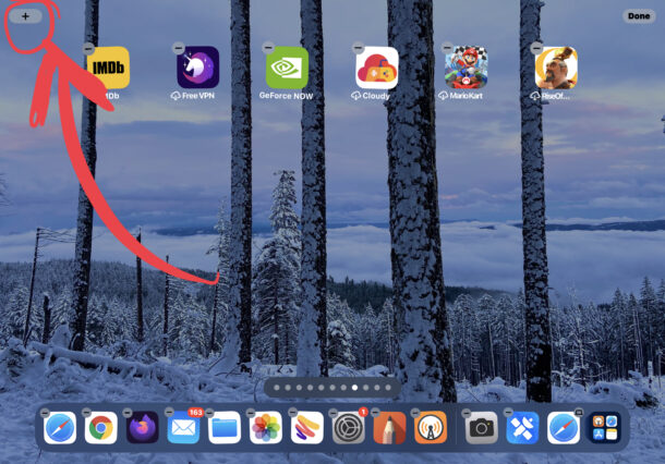 How to add widgets to the iPad home screen