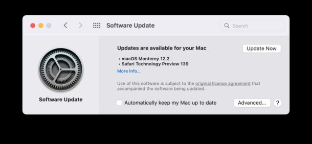 Refresh software update on Mac if the system update is not showing up
