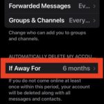 Set Telegram to delete account automatically