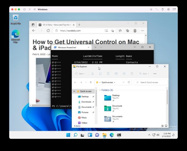 Windows 11 ARM running on Mac M1