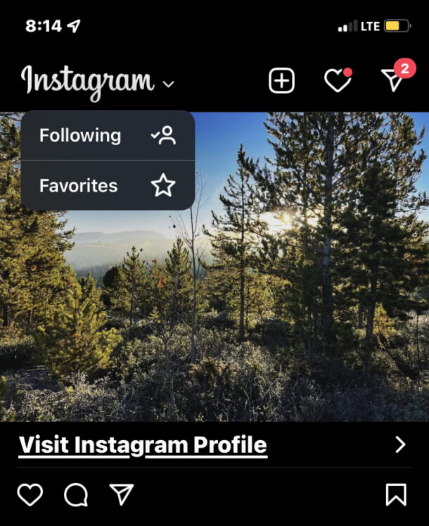 Change the Instagram feed to chronological order