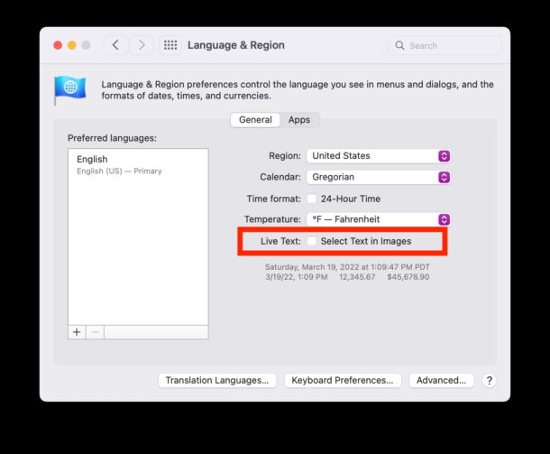 How to Disable Live Text on Mac