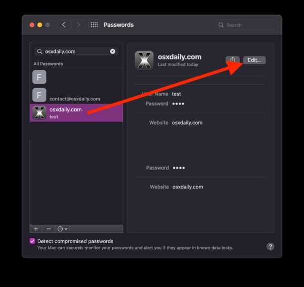 How to add notes to iCloud Keychain entries on Mac