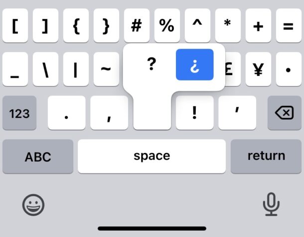 How to Type the inverted question mark on iPhone or iPad
