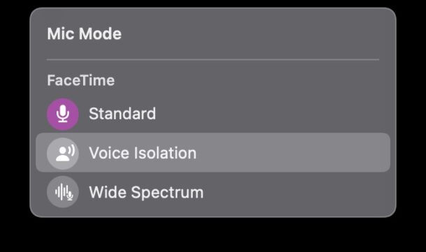 Voice Isolation for FaceTime calls on Mac