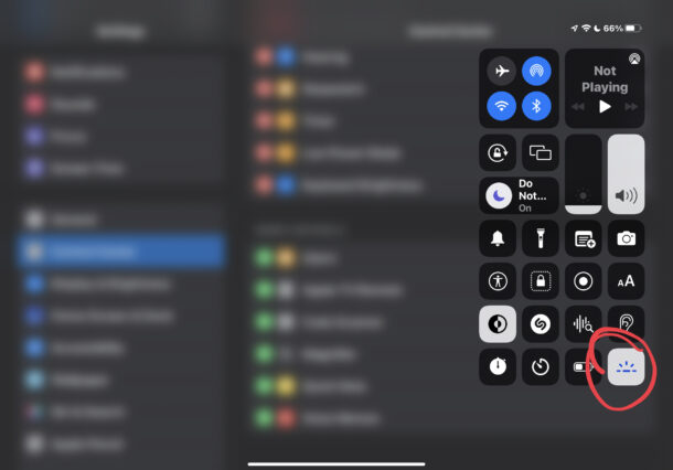 The iPad Magic Keyboard backlit brightness control button