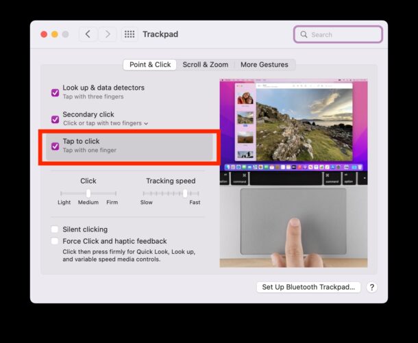 Enable Tap to Click on MacBook Pro
