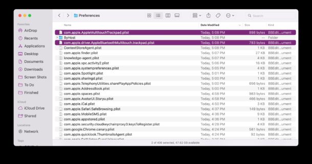 Mac Trackpad plist files