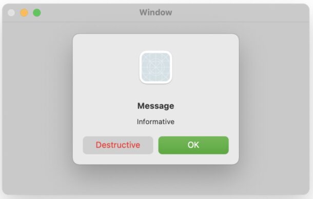 New Mac alert dialog window style