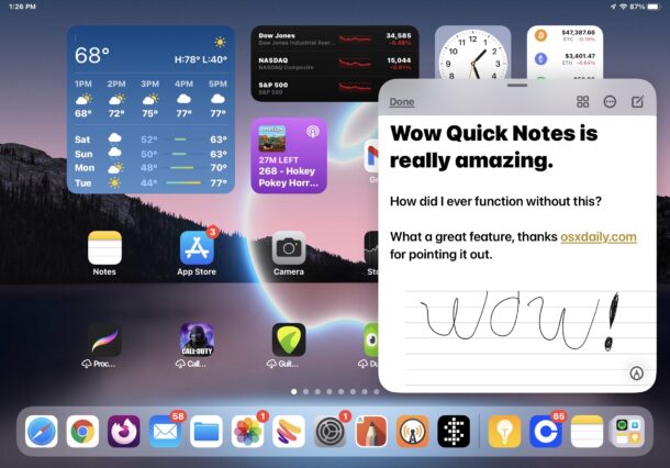 How to Use Quick Notes on iPad