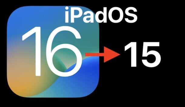Downgrade iPadOS 16 beta to iPadOS 15
