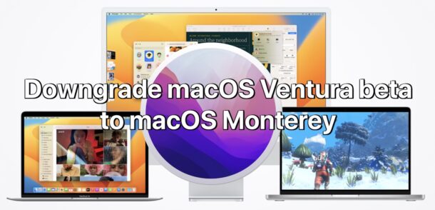 Downgrade macOS Ventura beta