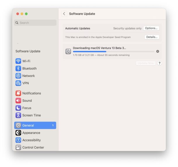 macOS Ventura beta 3 download