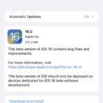 iOS 16 beta 8 update