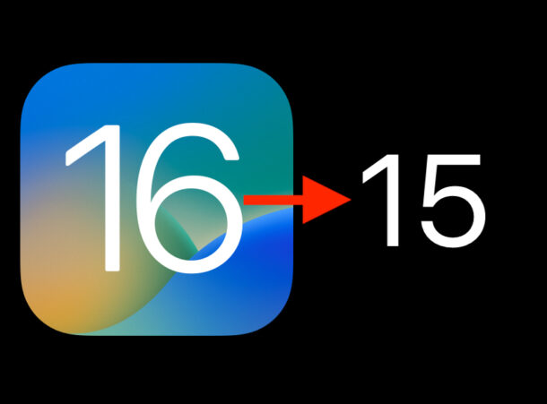 Downgrade iOS 16 to iOS 15