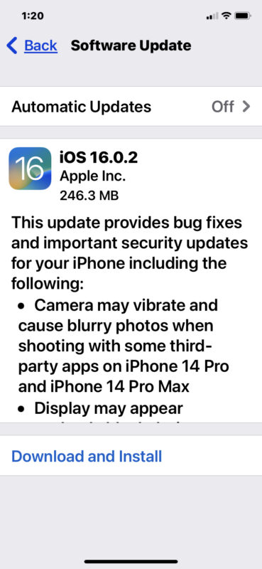 iOS 16.0.2 تنزيل