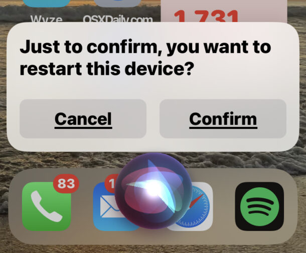 How to restart iPhone with Siri