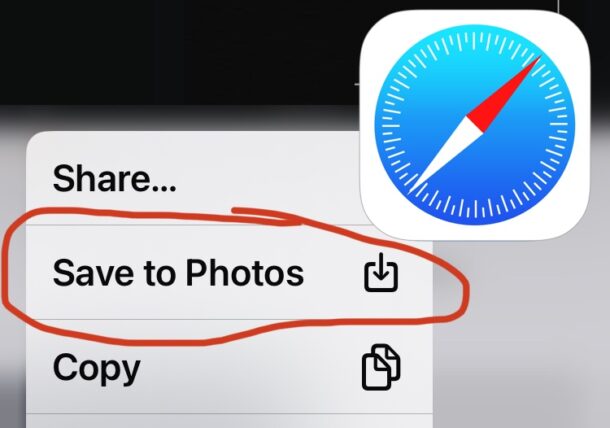 How to save images from Safari to iPhone Photos app