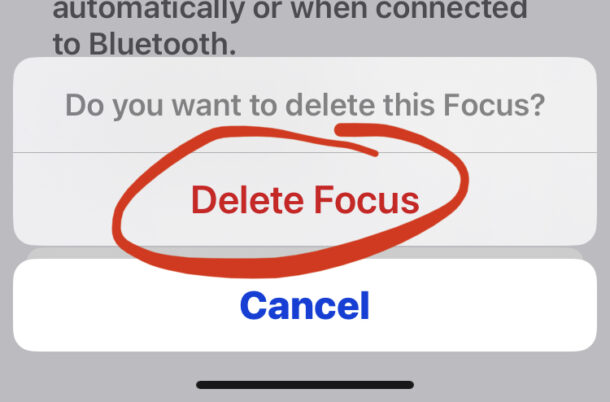 How to delete a Focus mode on iPhone or iPad