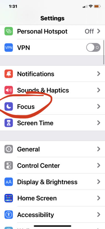 How to delete Focus modes on iPhone