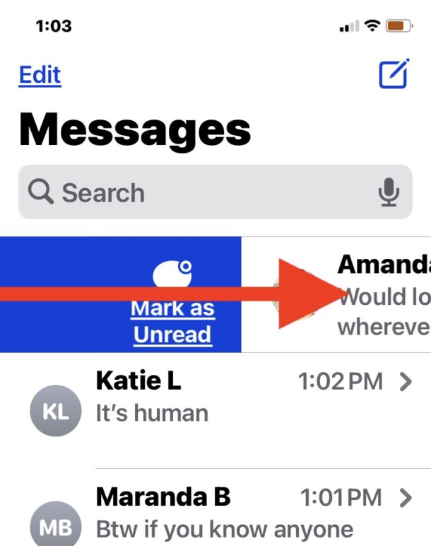 How to mark messages as unread on iPhone
