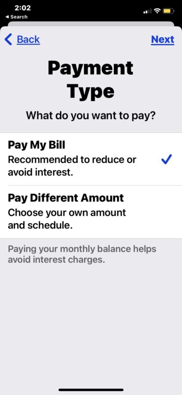How to setup auto pay for Apple Card