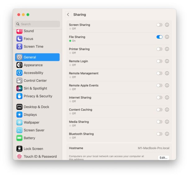 System Settings in MacOS