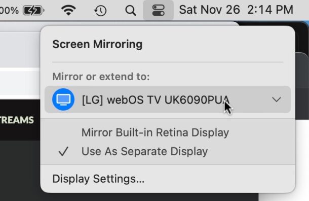 How to turn AirPlay on and off on Mac