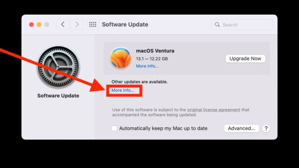 How to install updates to macOS Monterey and not Ventura