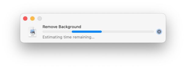 Remove Background Mac progress bar