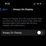 Disable the Always On Display on iPhone