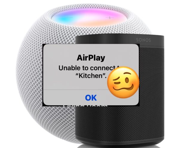 AirPlay Unable to Connect Error with HomePod Mini
