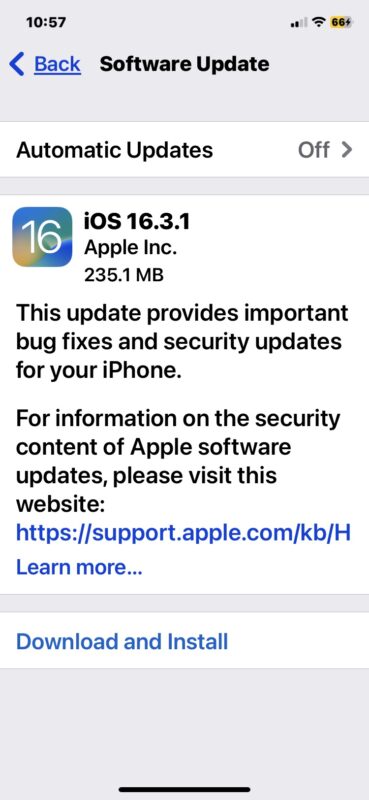 iOS 16.3.1 update download