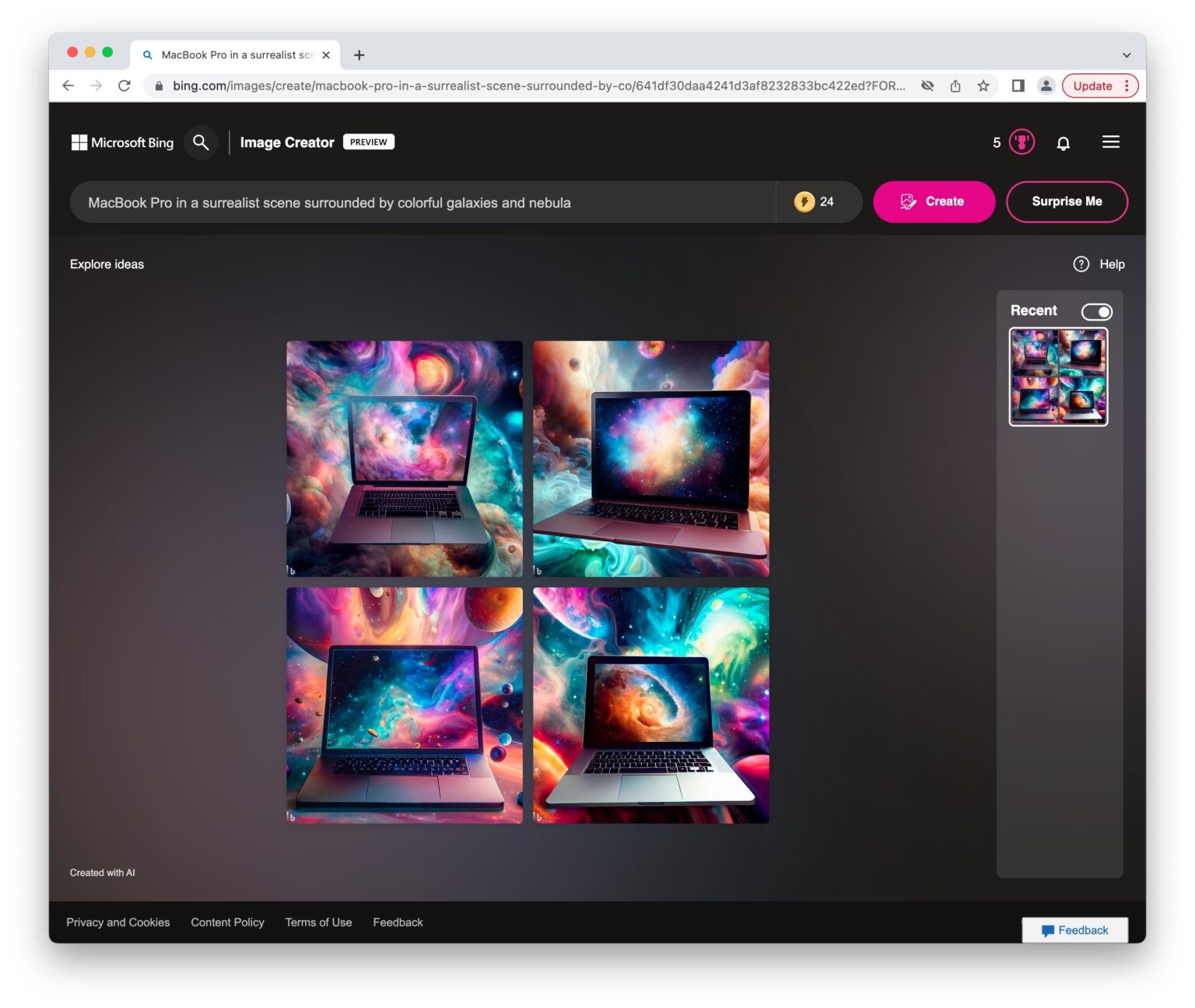 Sử dụng AI để tạo hình ảnh nghệ thuật với Bing Imag Creator - Gozvn's Blog