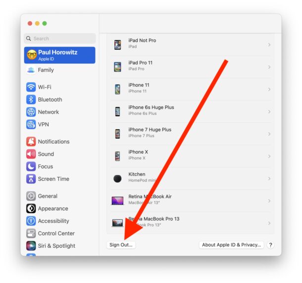 How to sign out of Apple ID on Mac with MacOS System Settings