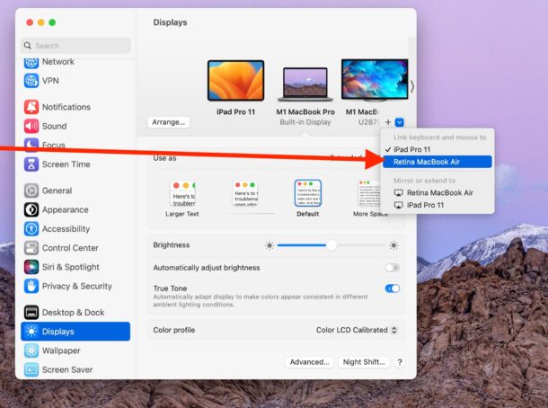 Add Mac to Universal Control in System Settings