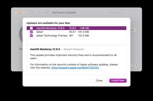 MacOS Monterey 12.6.5 update download