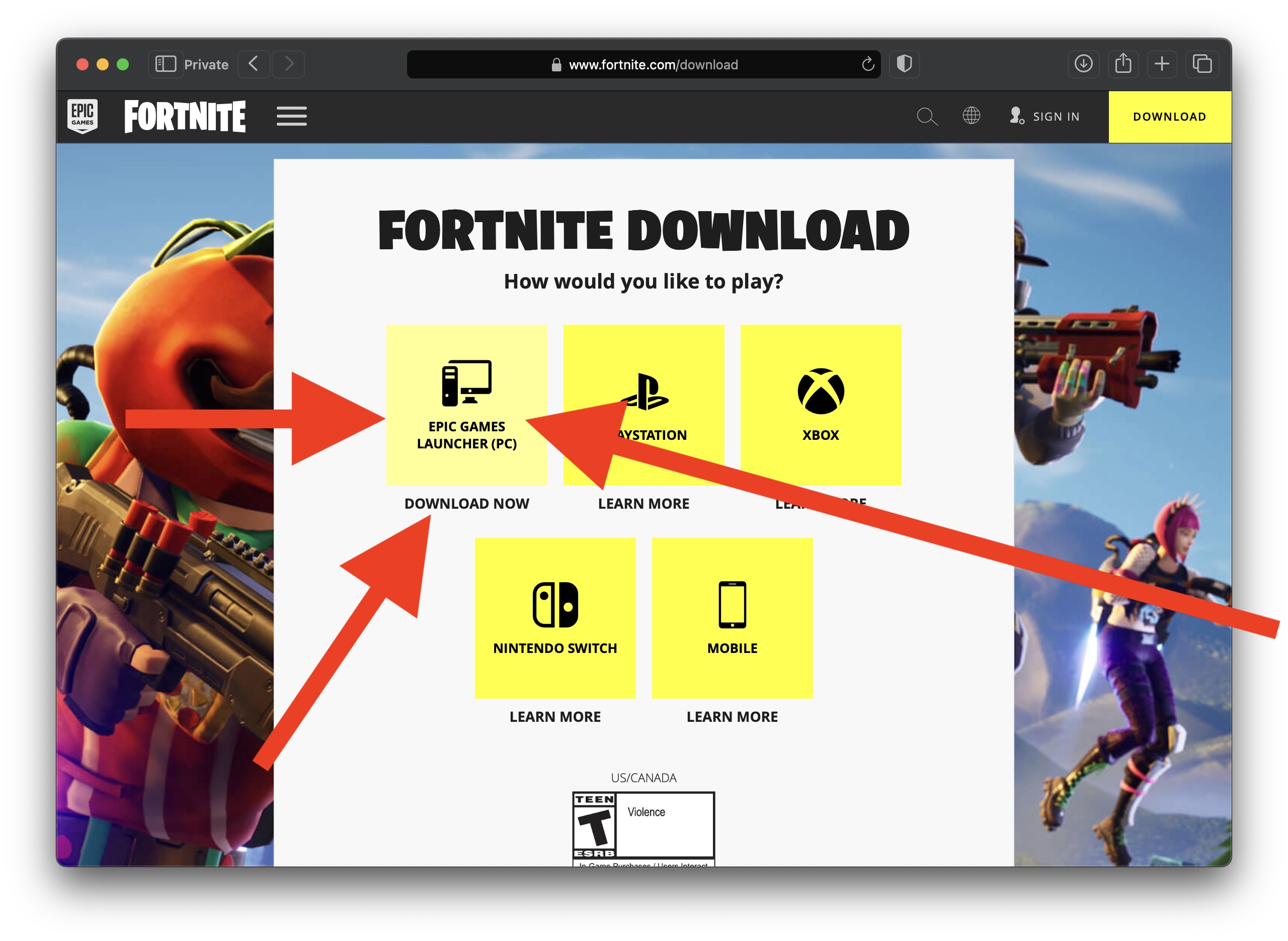how do i download fortnite on mac