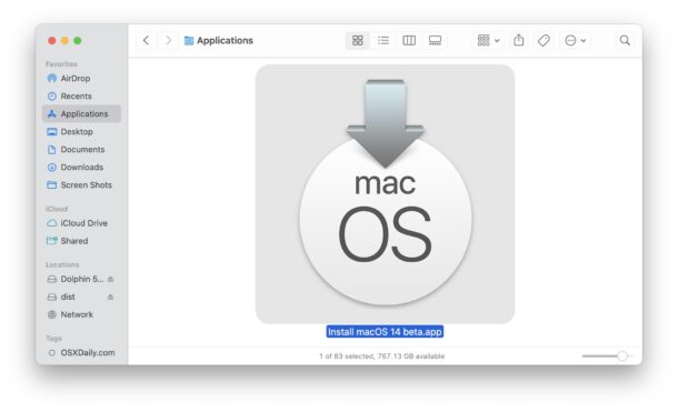 Download the full MacOS Sonoma beta installer