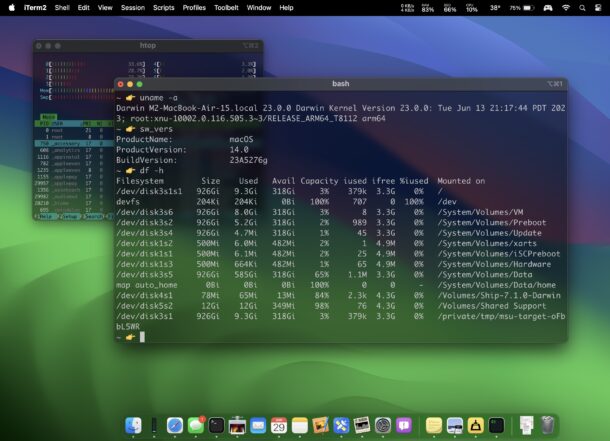 Get Transparent terminals in iTerm2 on Mac