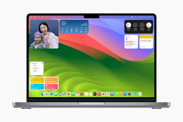 MacOS Sonoma desktop widgets