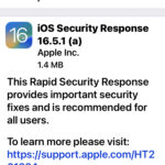 Rapid Security Response Updates for iOS, iPadOS, MacOS