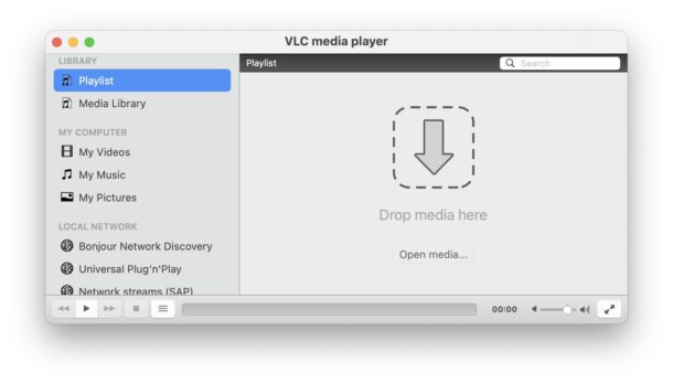 VLC player on Mac opens any video file