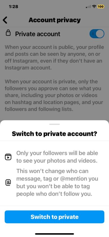 How to hide Instagram followers list and following list