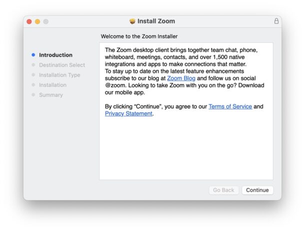 Installing Zoom for Mac