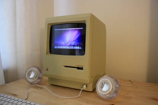 Original Macintosh running Mac OS X