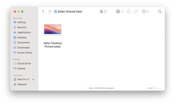 Location of Safari set desktop picture on the Mac