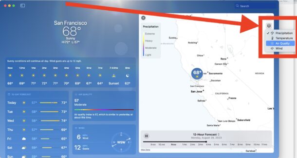 How to see AQI in weather for Mac